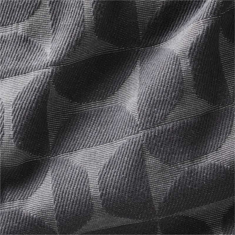 Myra Dark Grey Organic Cotton King Duvet Cover - Image 1