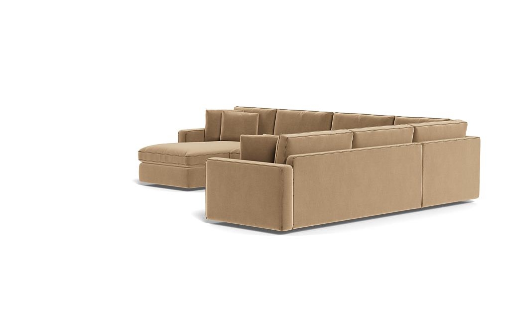 James 4-Piece 5-Seat Corner Chaise Sectional Left with Contrast Piping - Image 2