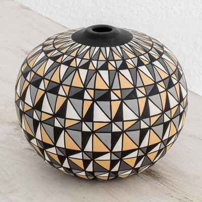 Korman Ivory/Gray/White 5.5" Indoor / Outdoor Ceramic Table Vase - Image 0