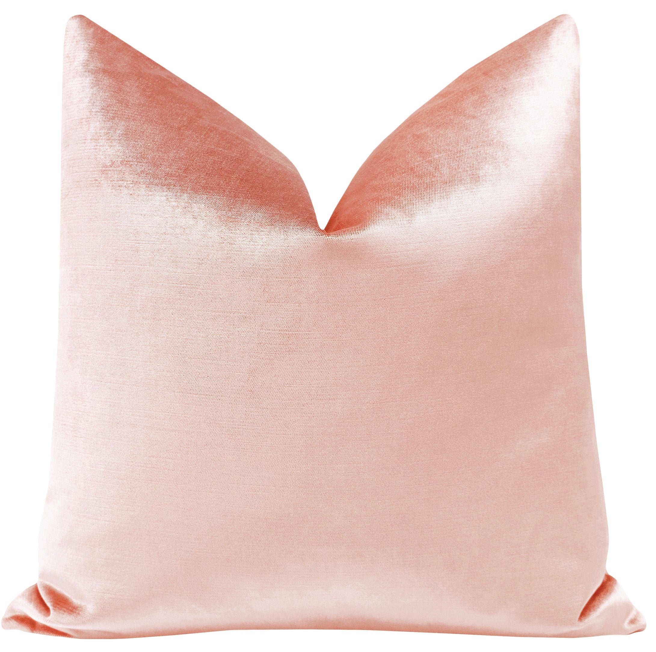 FAUX SILK VELVET // PINK PEONY - 20" X 26" STANDARD SHAM - Image 0