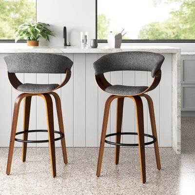 Barry Swivel 29.73" Bar Stool - Image 0