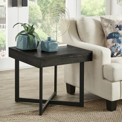 Burch Cross Legs End Table with Storage - Image 0