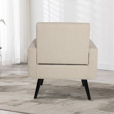 Almeda 29.75'' Wide Tufted Armchair, Beige - Image 2