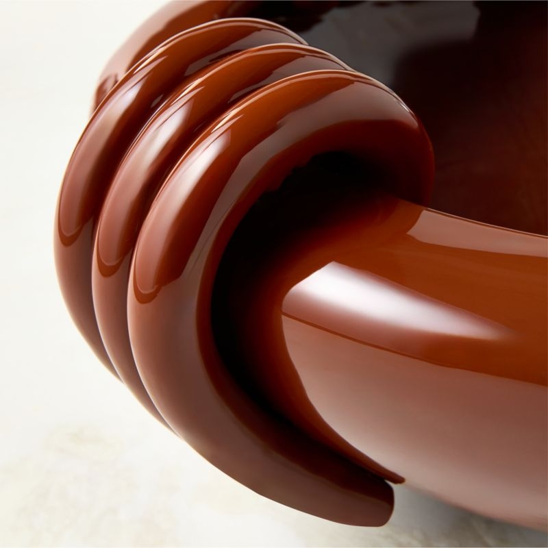 Chiara Red Ceramic Decorative Bowl - Image 1