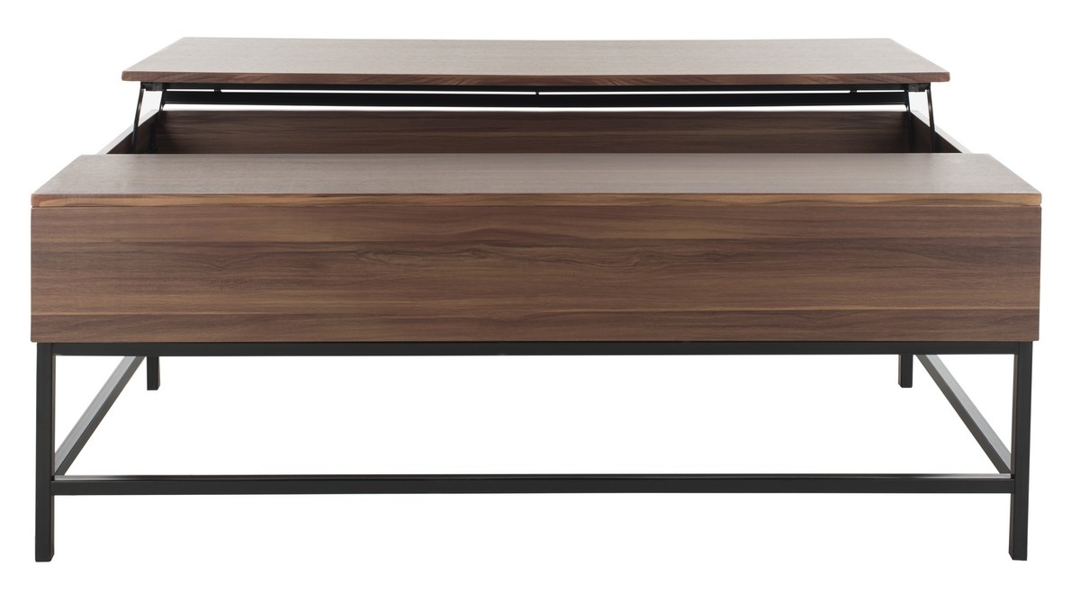 Gina Lift-Top Coffee Table - Dark Oak/Black - Safavieh - Image 3