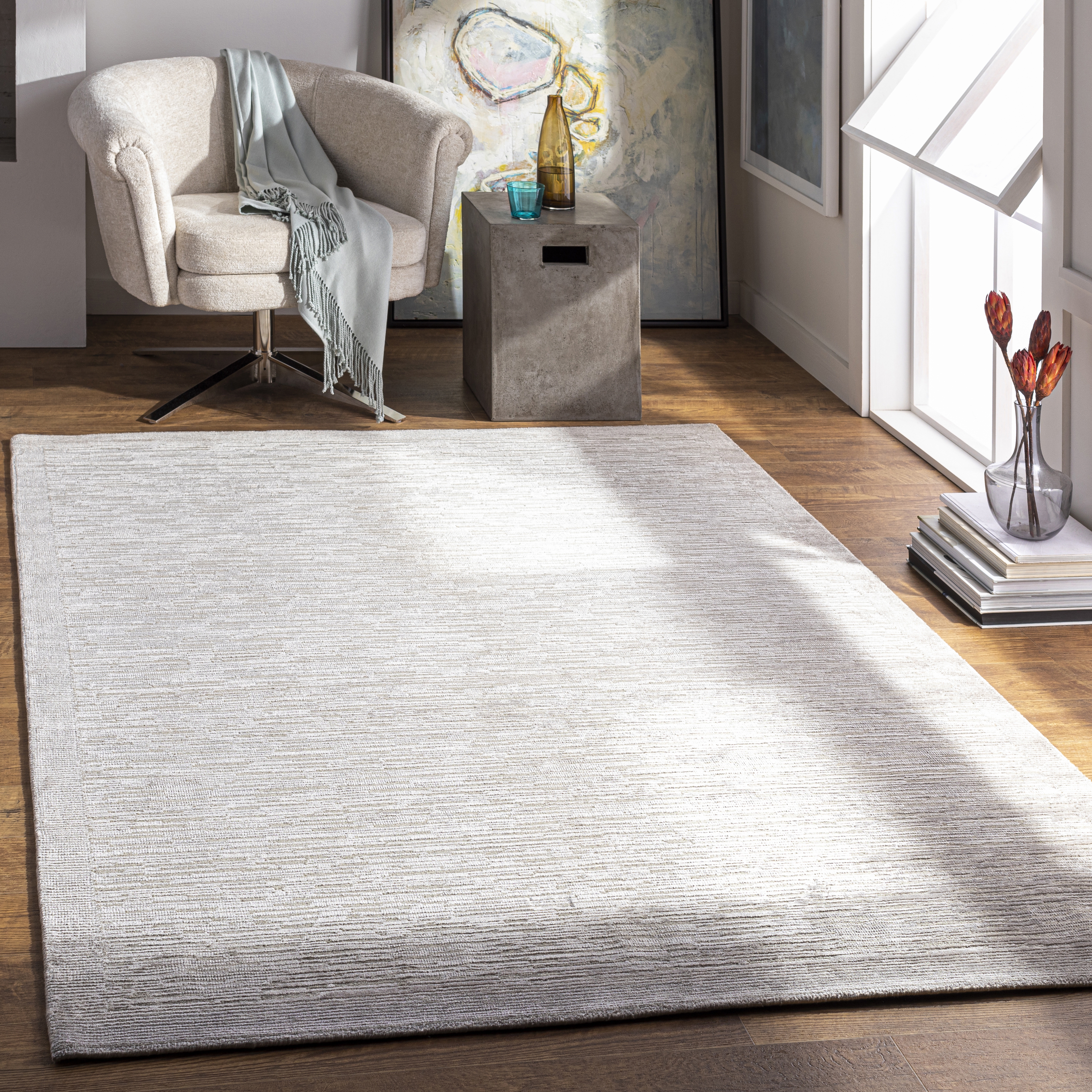 Capri Beige Indoor 2' x 3' Handmade Rug - Image 1