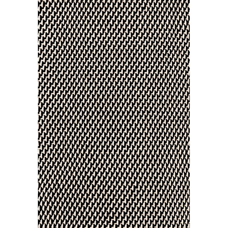 Dash and Albert Rugs Two-Tone Rope Geometric Hand Braided Black/Ivory Indoor/Outdoor Area Rug - Image 0