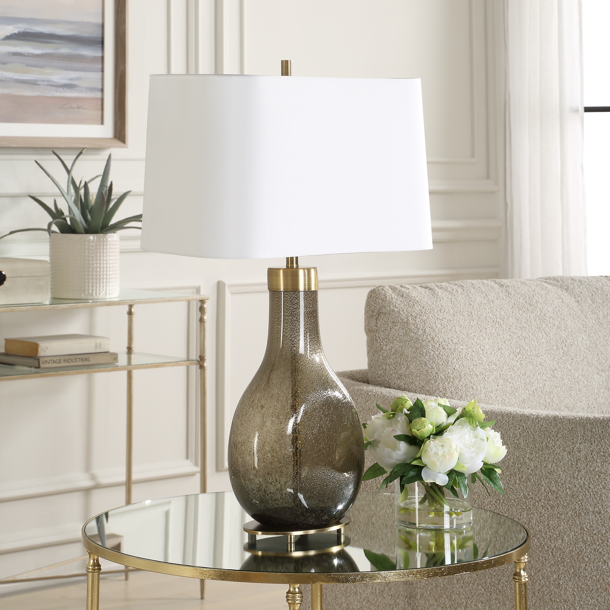 Shyla Dark Glass Table Lamp - Image 2