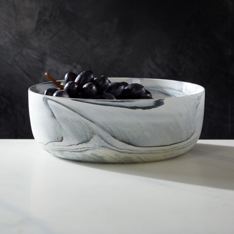 Swirl Black and White Serving Bowl by Jennifer Fisher - Image 2