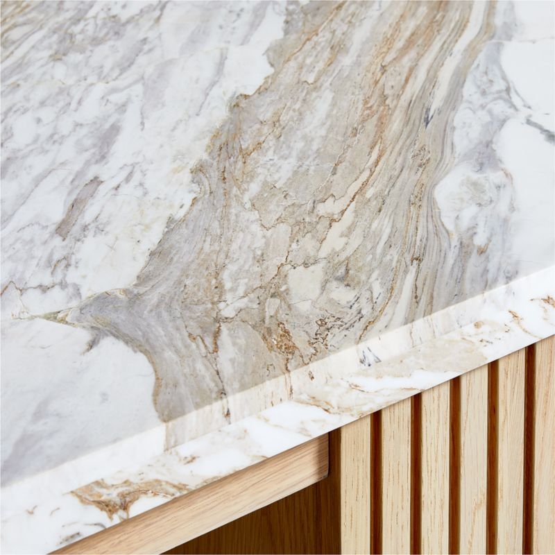 Batten 84" Natural Oak Wood Kitchen Island with Storage - Image 10