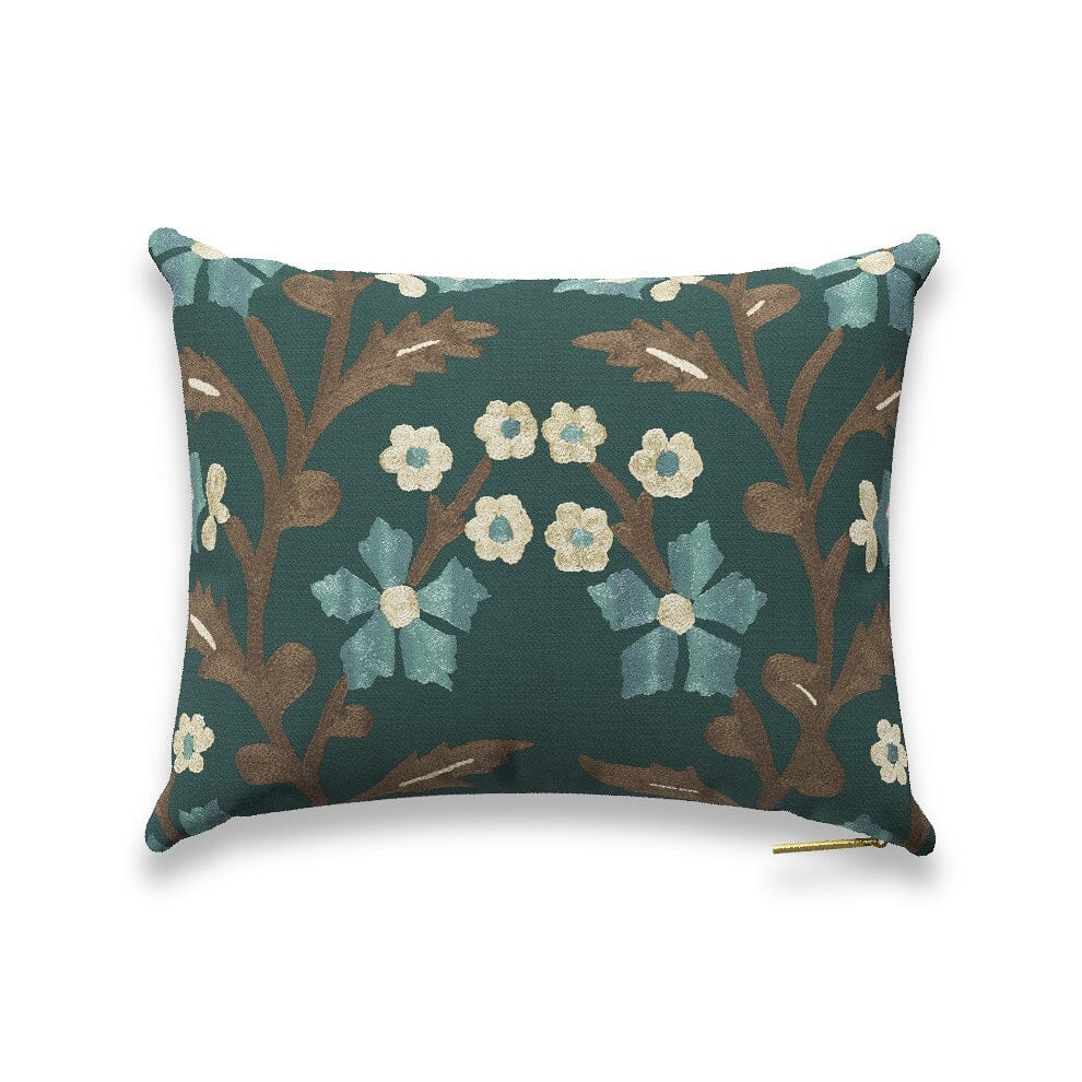 Spruce Tree of Life Suzani Pillow by St. Frank | Green | 48" W x 12" H | Cotton/Linen - Image 7