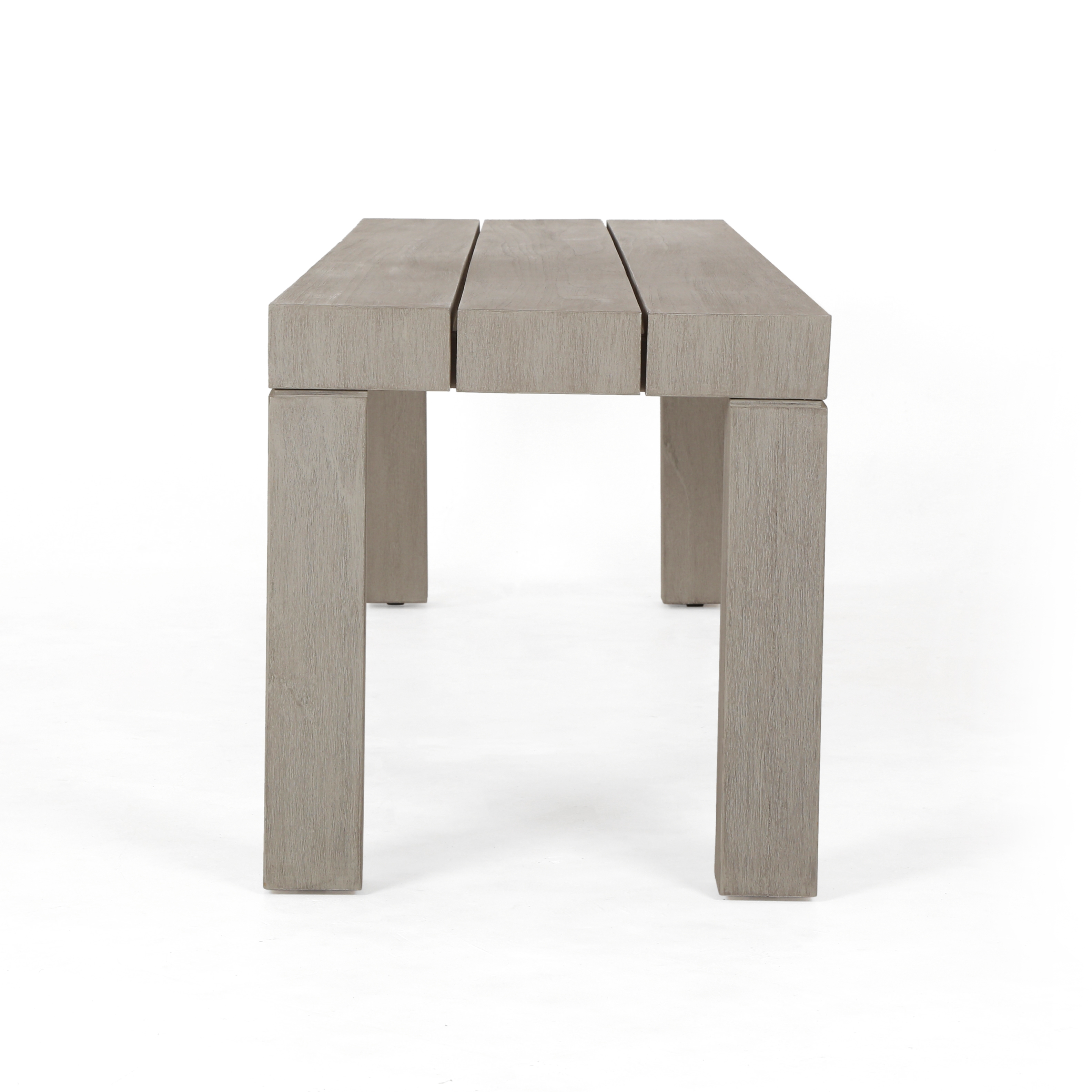 Sonora Outdoor Dining Bench - Weathered Grey - Image 3