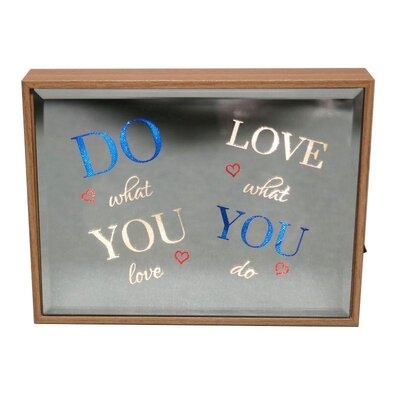 Reflection Art Do What You Love Love What You Do Led Block Sign - Image 0