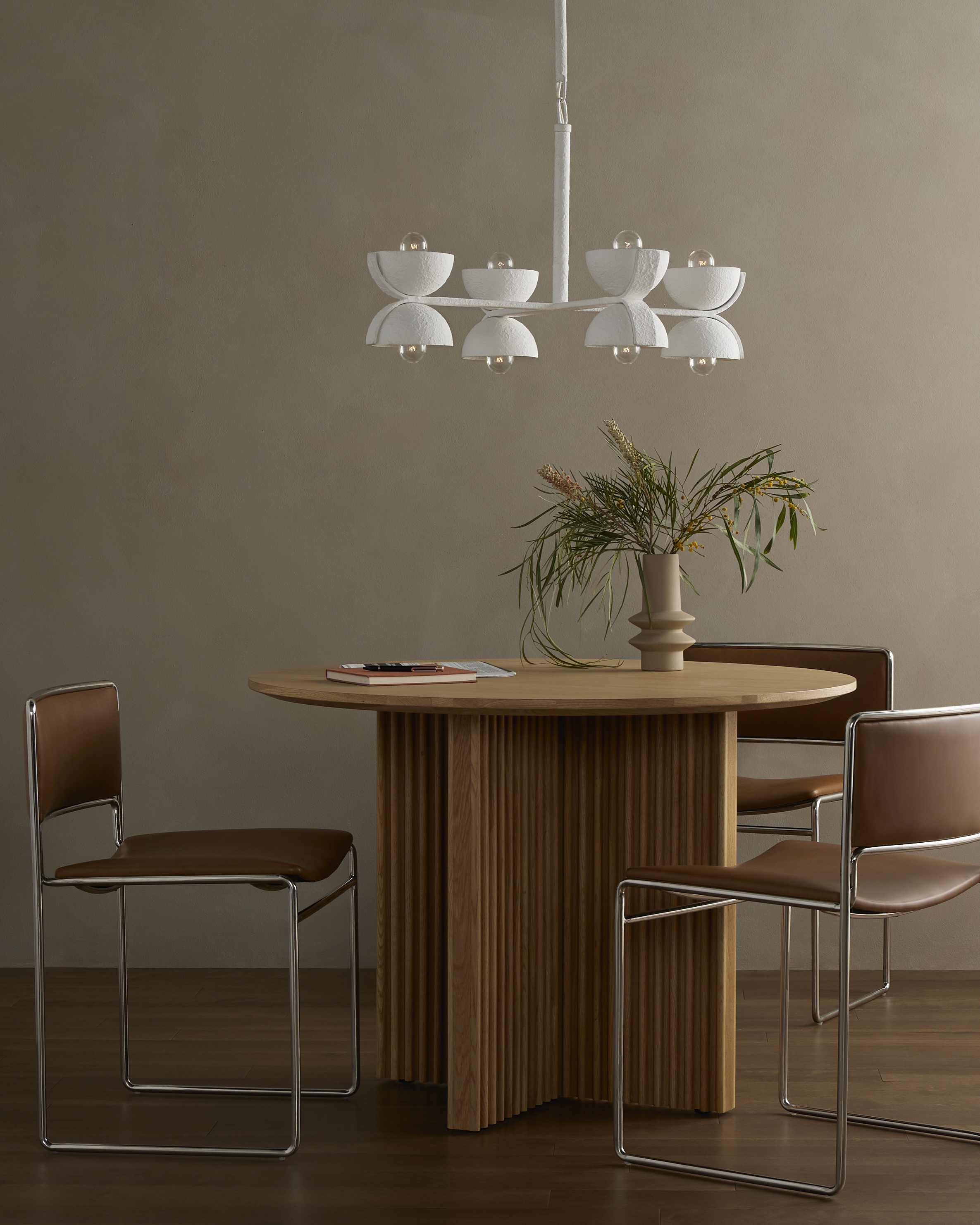 Santorini Chandelier - Matte White Plaster - Image 1