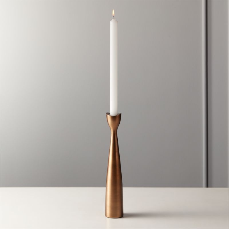 Moira Bronze Taper Candle Holder Large - Image 4