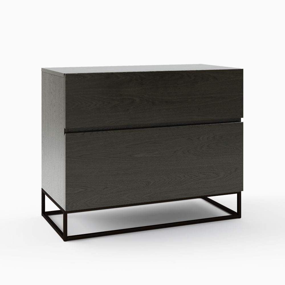 West Elm Work From Home Greenpoint Lateral File, Dark Bronze, Thunder Walnut Veneer - Image 0