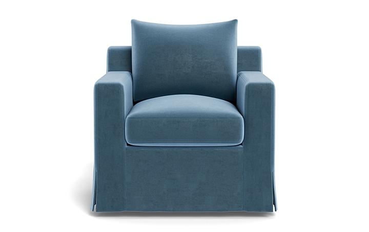 Sloan Slipcovered Swivel Chair - Image 0