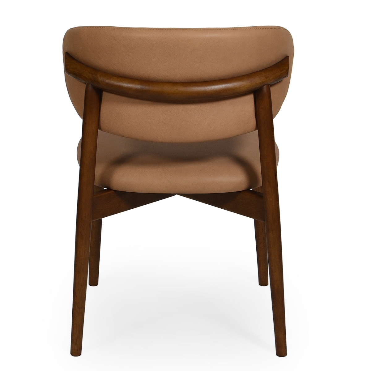 Leslianna Leather Dining Chair - Brown/Walnut - Image 3