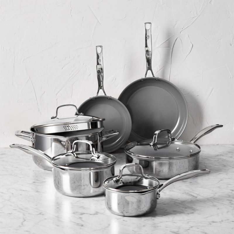 HENCKELS ® Clad H3 10-Piece Stainless Steel Ceramic Nonstick Cookware Set - Image 6