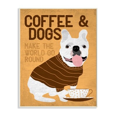 Coffee And Dogs Phrase French Bulldog Café Pet - Image 0