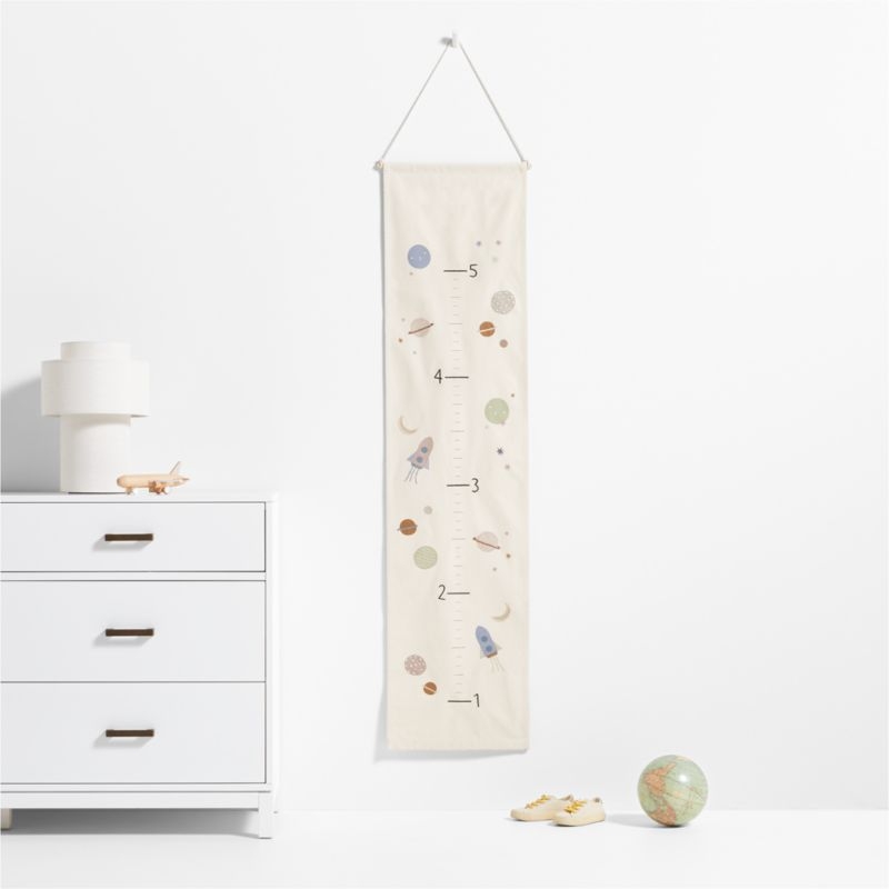 Space Canvas Personalized Kids Growth Chart - Image 1