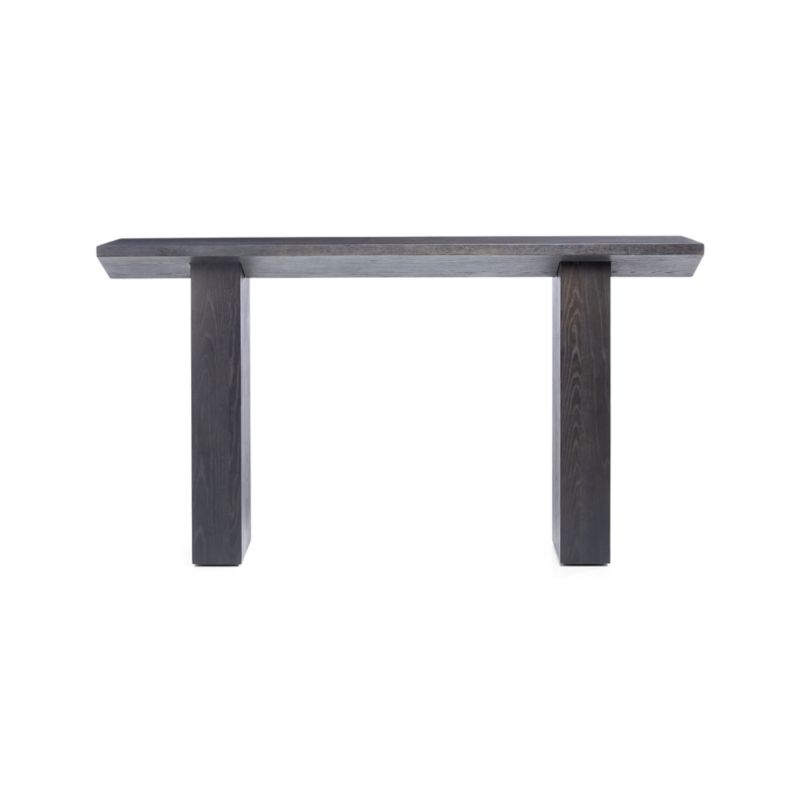 Van 60" Rectangular Charcoal Brown Oak Wood Console Table by Leanne Ford - Image 5