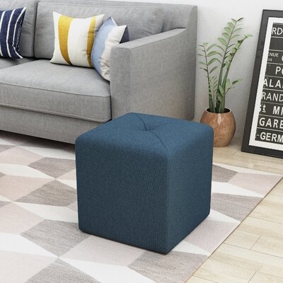 Otani 16.5" Tufted Square Cube Ottoman - Image 0
