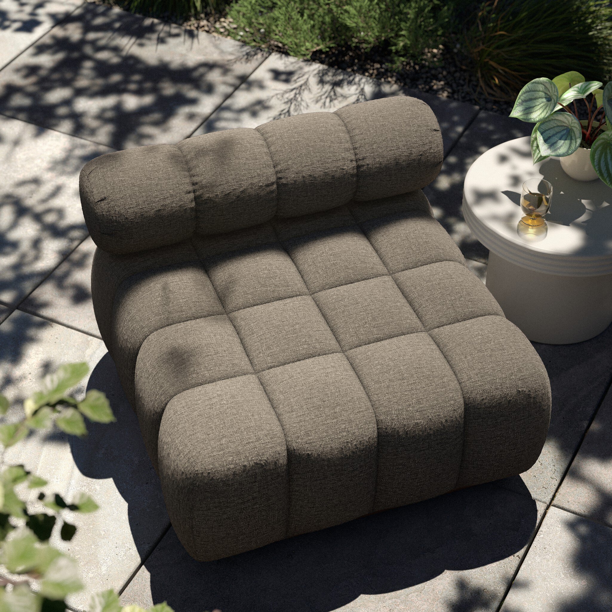 Build Your Own: Roma Outdoor Sectional - Alessi Fawn - Image 13