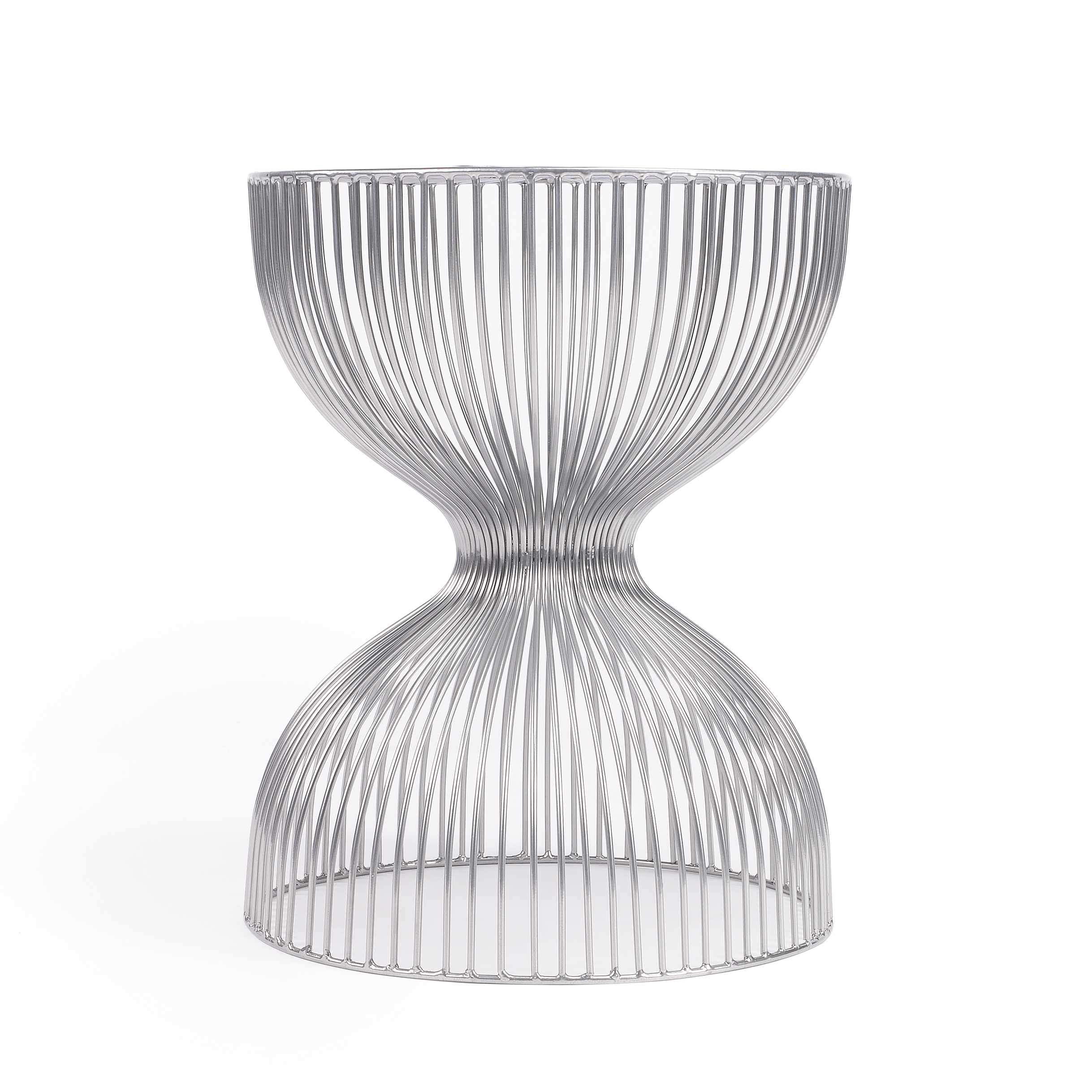 Nicholas Nickel Plated Finish Side Table - Image 1