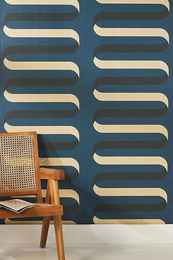 Folding Ribbon Geometric Wallpaper - Image 0