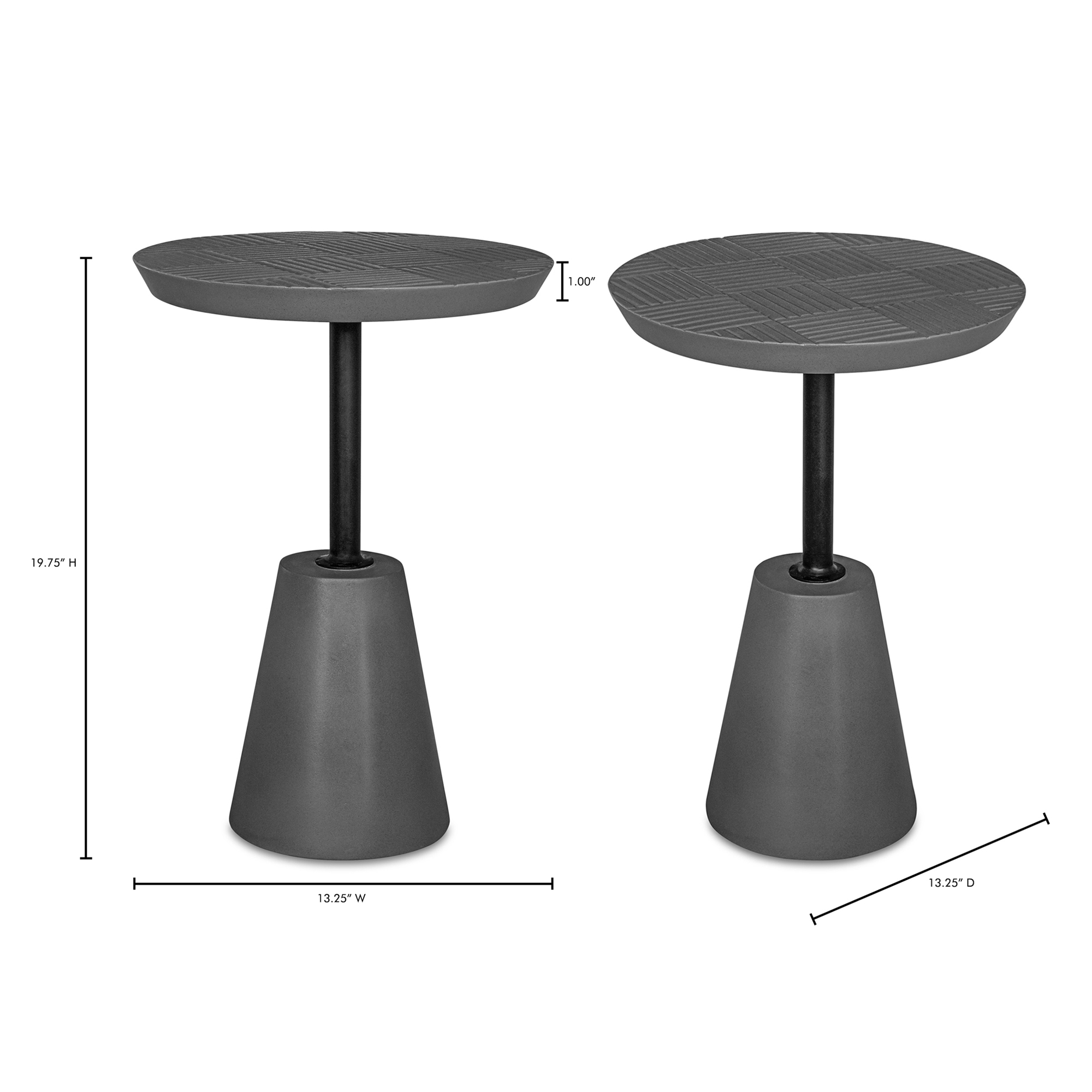 Foundation Outdoor Accent Table Dark Grey - Image 4