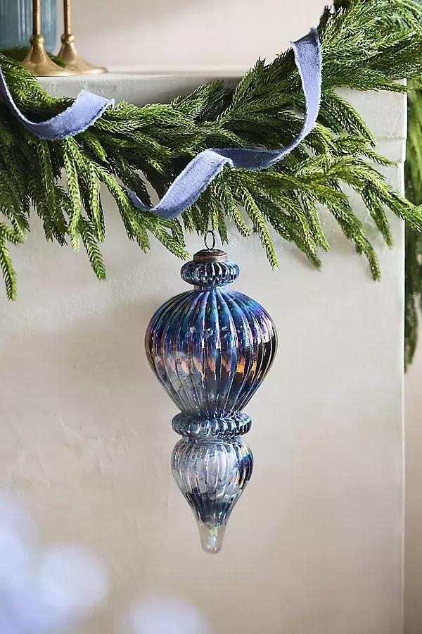 Blue Glass Giant Finial Ornament - Image 0