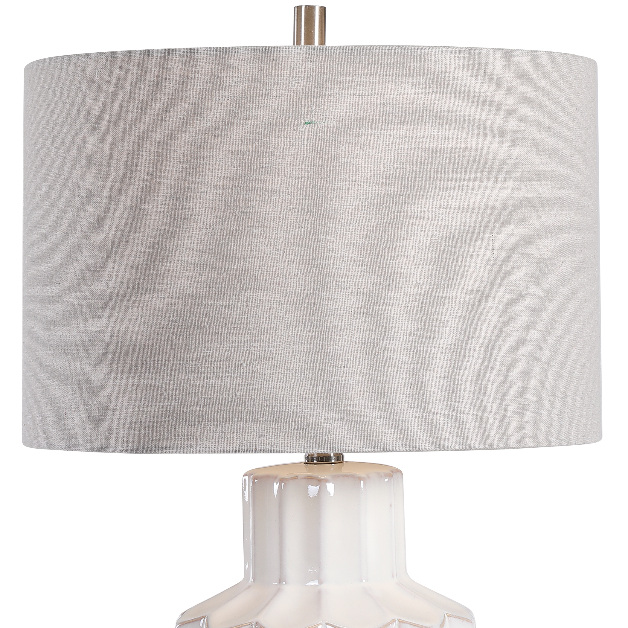 Geometric Table Lamp, White, 21.5" - Image 1