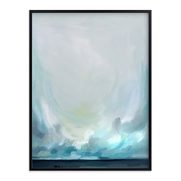 Teal Winds, White Wood Frame, 30"x40" - Image 3