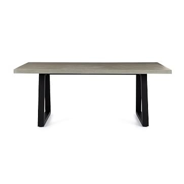 Malfa 78.75" Outdoor Rectangle Dining Table, Light Gray - Image 3