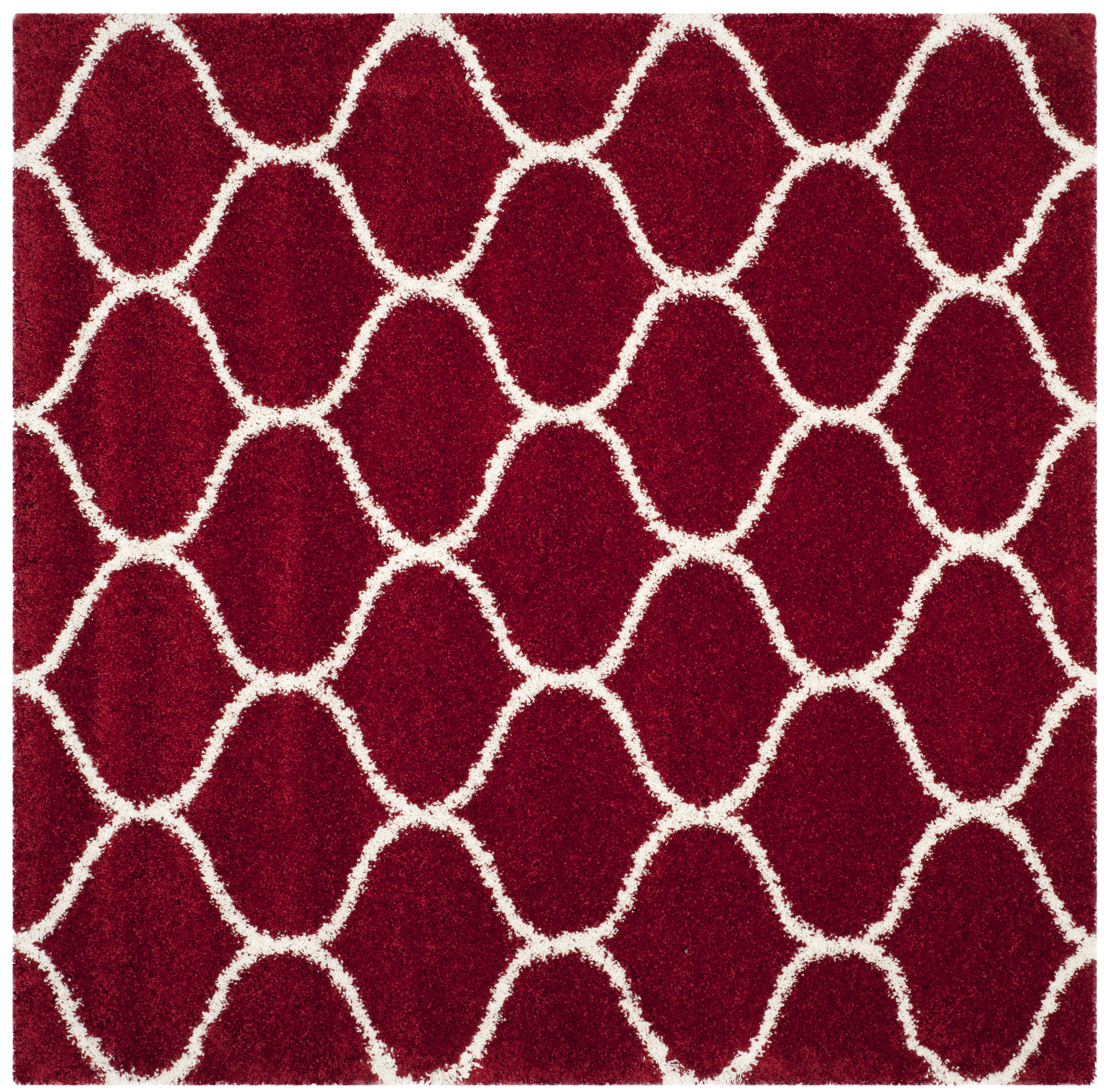 Arlo Home Woven Area Rug, SGH280R, Red/Ivory,  7' X 7' Square - Image 0