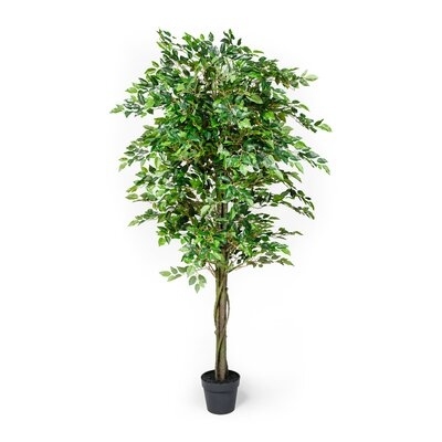 71" Artificial Ficus Tree in Pot - Image 0