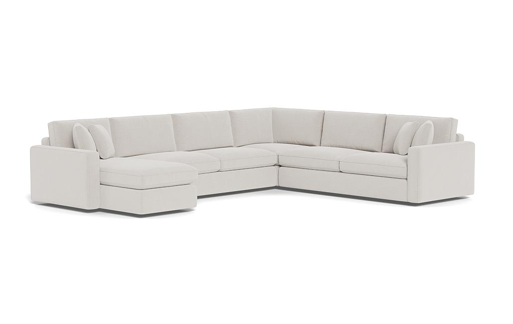 James 4-Piece 5-Seat Corner Chaise Sectional Left with Storage - Image 1