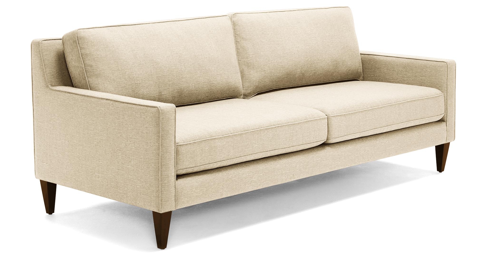 Beige/White Levi Mid Century Modern Sofa - Merit Dove - Mocha - Image 1