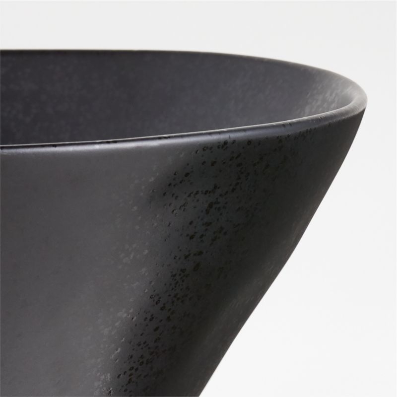 Marin Large Black Ceramic Serving Bowl - Image 1