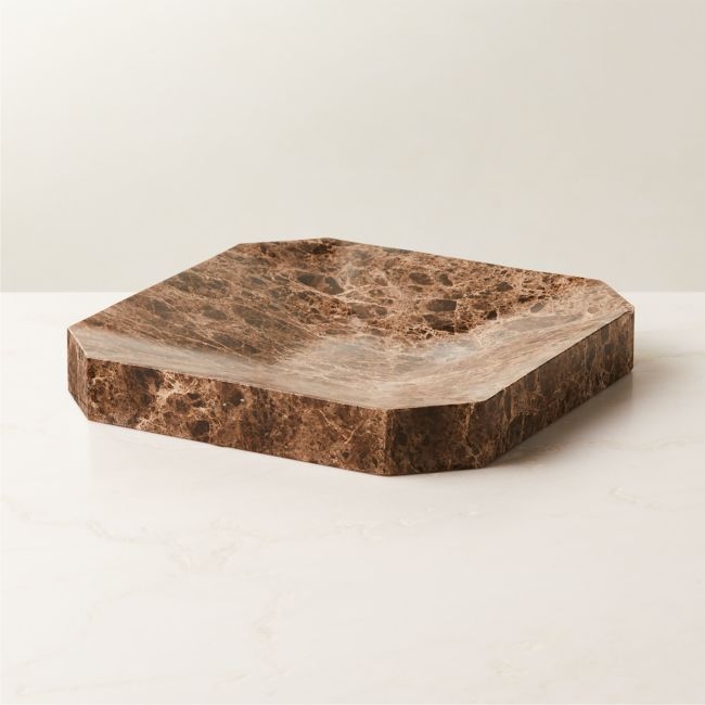 Thayne Brown Marble Catchall - Image 0