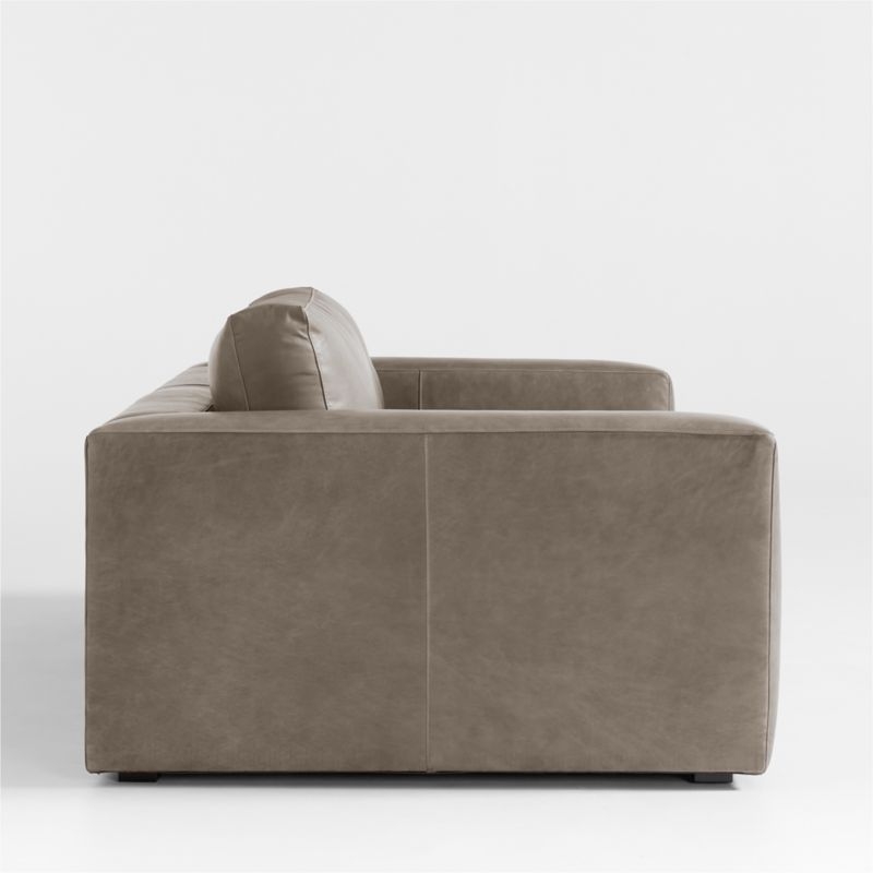 Oceanside Low Leather 2-Piece Deep-Seat Left-Arm Chaise Sectional Sofa - Image 2