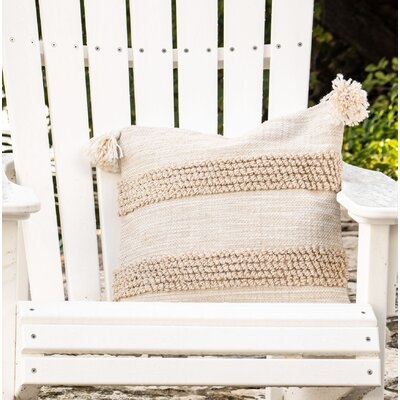 Hand Woven Decorative Outdoor Square Pillow Cover & Insert - Image 1