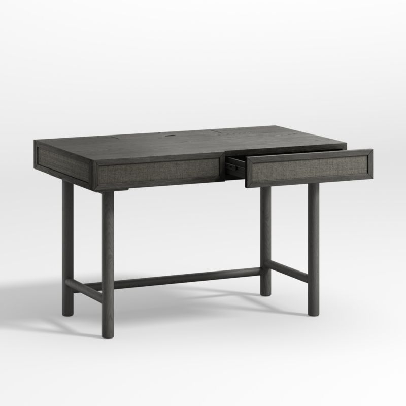 Emmer 48" Charcoal Oak Desk with Outlet - Image 5