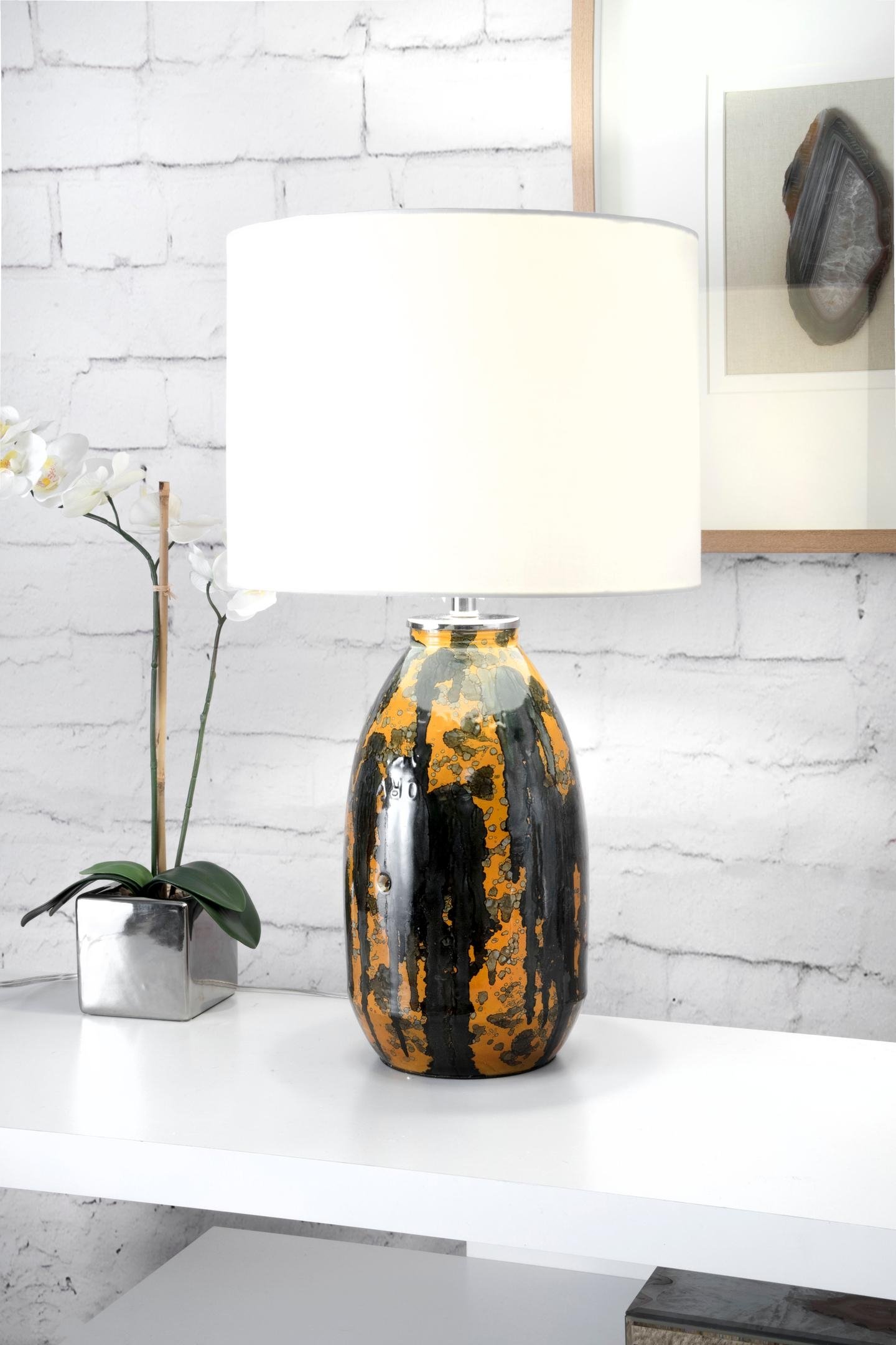  Clinton 25" Glass Table Lamp - Image 0