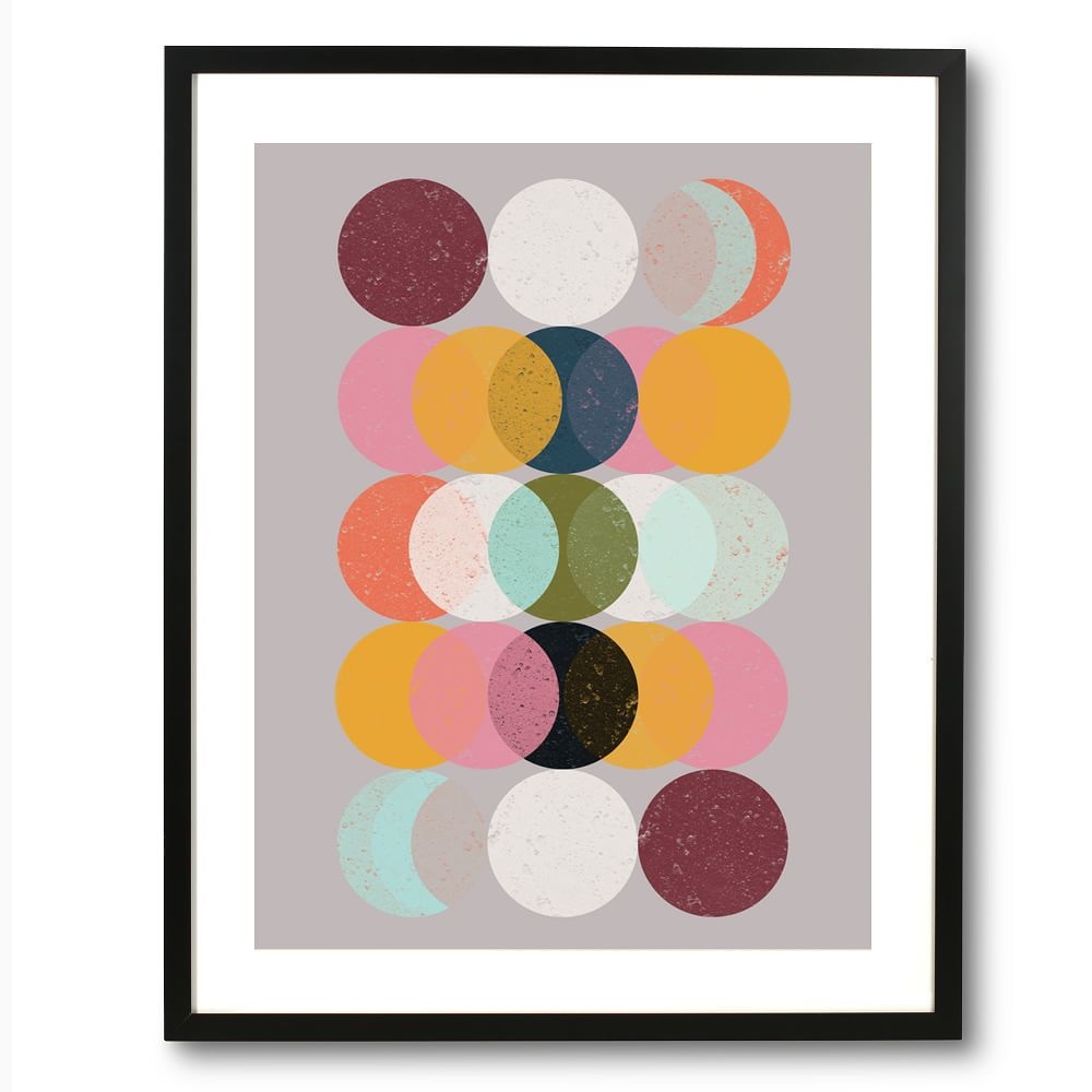 Moods And Moons By Susana Paz, Paper, Black Frame, 13.25x17.25x2, Small - Image 0