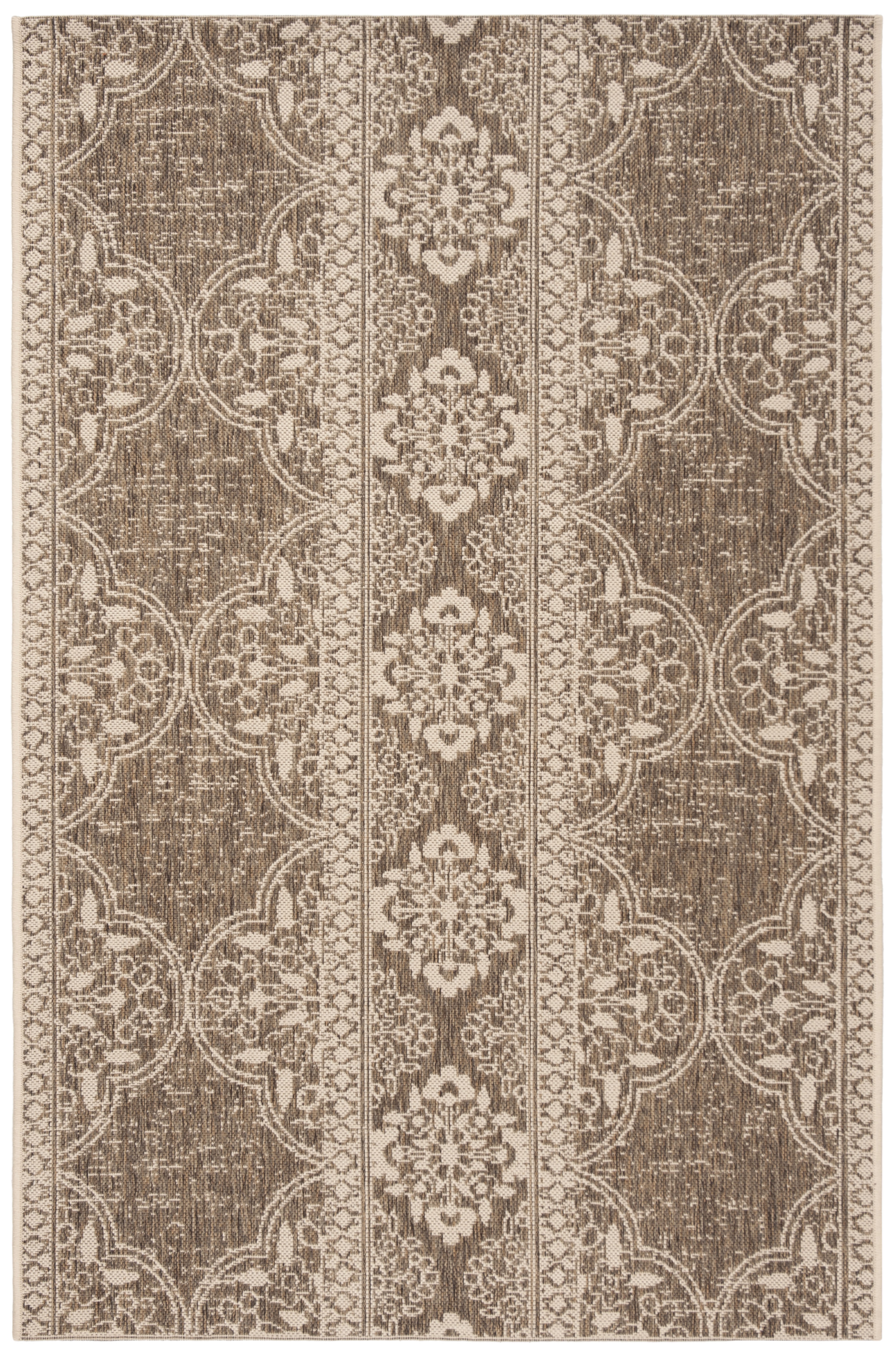Arlo Home Indoor/Outdoor Woven Area Rug, LND174A, Cream/Beige,  4' X 6' - Image 0