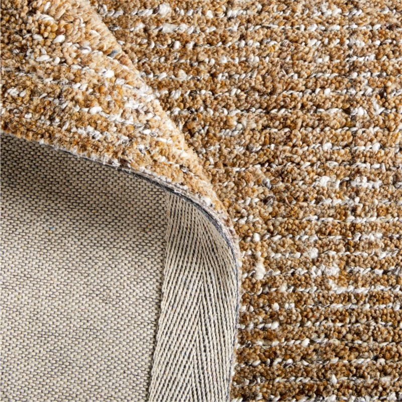 Vienne Performance Wool Handwoven Ocher Yellow Area Rug 6'x9' - Image 3