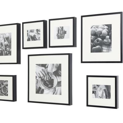 StyleWell White Matte Gallery Wall Picture Frames, Black Frame, Set of 7 - Image 1