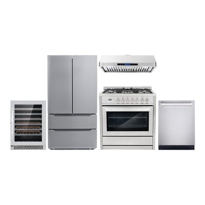 5 Piece Kitchen Package with French Door Refrigerator - Image 0